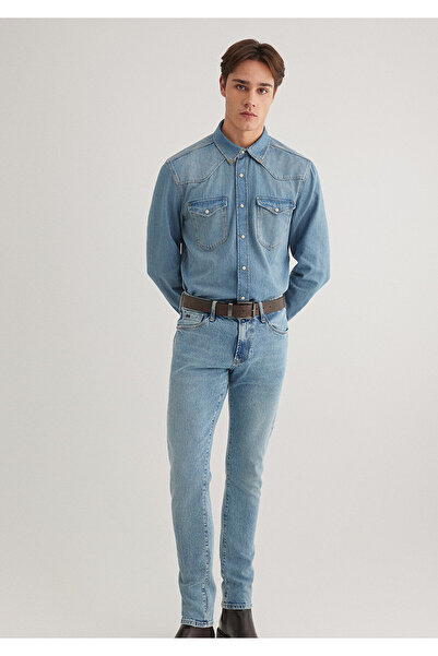 Mavi Robert Classic Denim Western Açık Jean Gömlek Slim Fit / Dar Kesim 0211454-89516