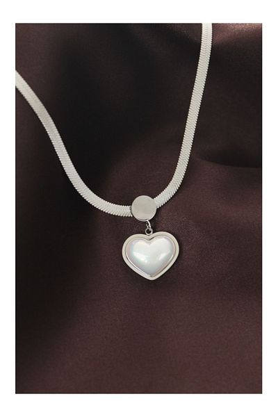 Clariss 316l Steel Italian Chain Heart Necklace