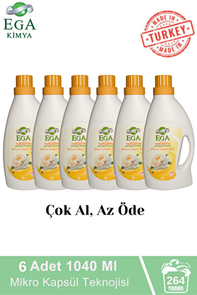 Ega Kimya Aktif Kapsül Teknolojili Şakayık Çamaşır Yumuşatıcısı 6 X 1040 ml 2...