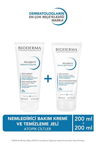 Bioderma Atoderm Intensive Balm 200 ml & Atoderm Intensive Foaming Gel 200 ml
