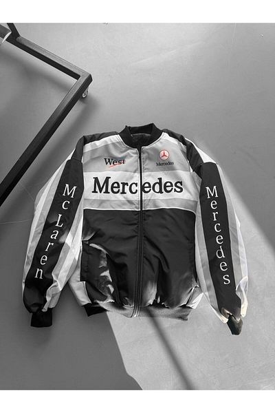 OTAKU Unisex Oversize Mercedes εμπριμέ μπουφάν Bomber