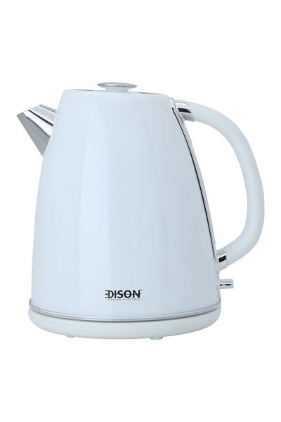 Edison white steel kettle, 1.7 liters, 1850 watts