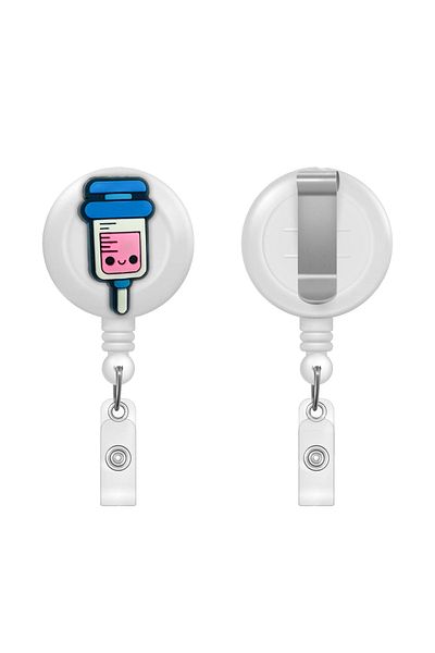 odaburada Yoyo Name Badge Holder with Hospital Needle Figure