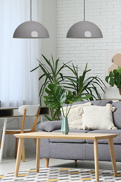 Bamyum Lipeo Gri Avize Ütü Kablo Tekli Sarkıt Salon Mutfak Kuaför Cafe  Dekoratif Aydınlatma Pastane