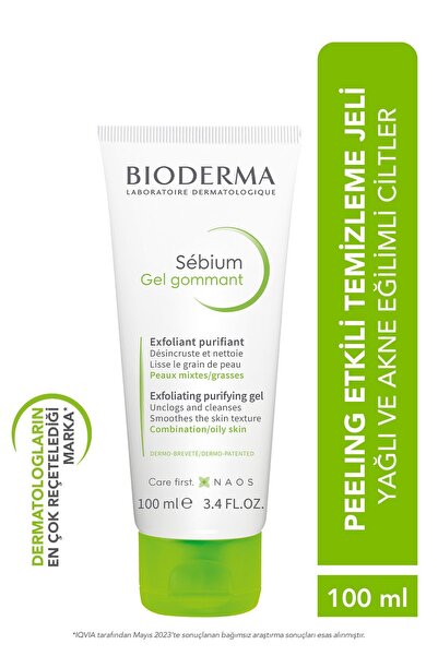 Bioderma Ексфолиращ гел за почистване на себиум, Ексфолиант, 100 мл