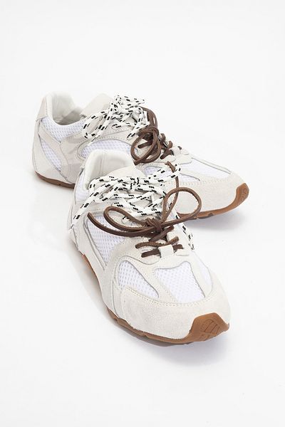 LuviShoes Serena White Suede Genuine Leather Mesh Women's Sports Shoes