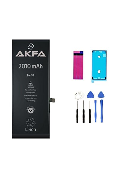 Akfa nano Iphone 5S Uyumlu %40 Güçlendirilmiş Telefon Bataryası 2010 mAh + Tamir Seti