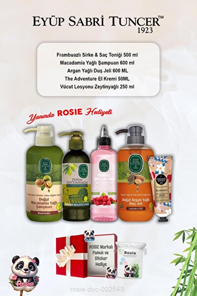 Eyüp Sabri Tuncer لوشن بزيت الزيتون، كريم المغامرة، جل الاستحمام بالأرغان، شا...