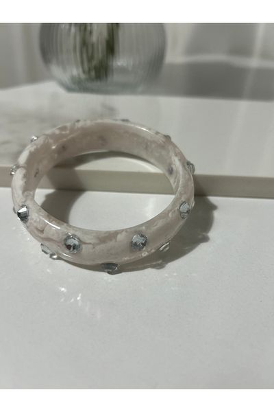 SMCHOME White Bone Bracelet with Stones