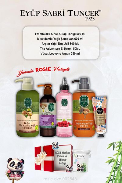 Eyüp Sabri Tuncer The Adventure Cream - Argan Shower Gel, Lotion, Macadamia Shampoo, Raspberry Tonic and Rosie