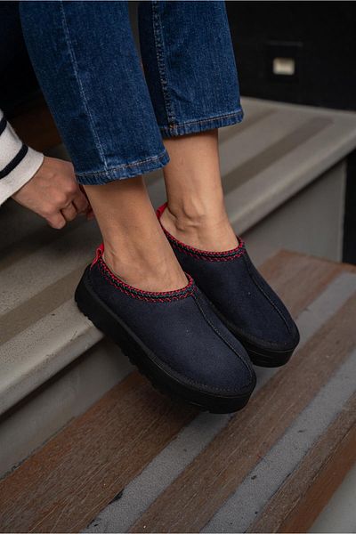Madamra Black Women's Suede High-Sole Shoes with Fur Inside