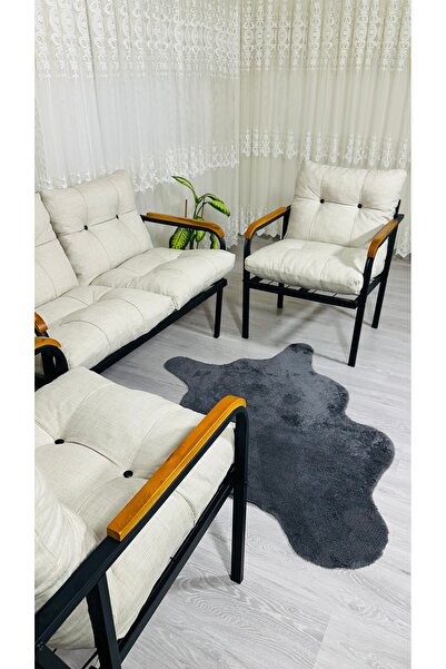 Madame Home Kalanşo  Balkon, Bahçe,Teras,Cafe - Salon - Metal Kanepe Koltuk T...