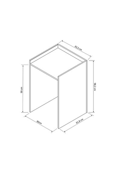Remaks Flowo Banyo Dolabı Çamaşır Makinesi Dolabı Beyaz