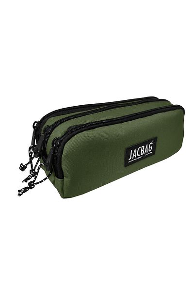 Jacbag Τσάντα στυλό τριών διαμερισμάτων για παιδιά και ενήλικες - Χακί Πράσινο - Ανδρικά