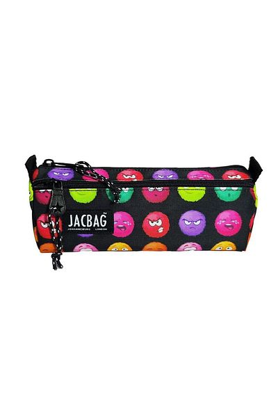Jacbag Dual Prime Δύο Διαμερίσματα Τρίγωνο Emoji Πολύχρωμη τσάντα μολυβιού για γυναίκες/κορίτσια