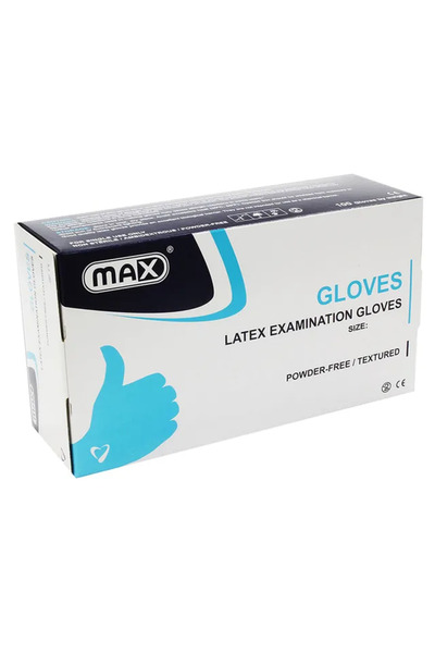 Max Latex Examination Powder Free Gloves L
