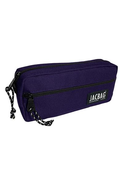 Jacbag Μωβ μολυβοθήκη για κορίτσια με διπλό φερμουάρ