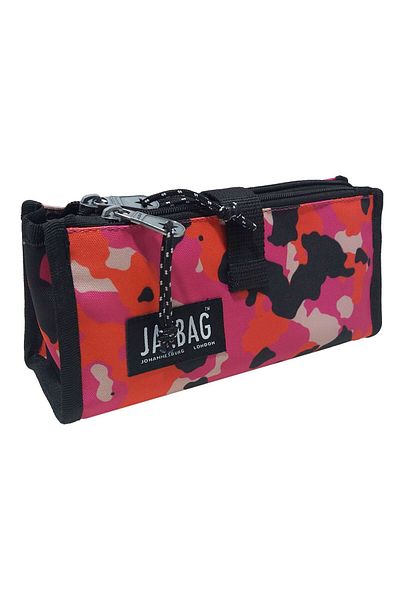 Jacbag Ροζ Καμουφλάζ Δίδυμη Επιτραπέζια Τσάντα Στυλό Διπλού Διαμερίσματος
