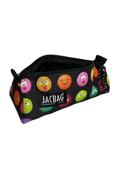 Jacbag Emoji Girl Παιδική Μολυβοθήκη Σχολείου και Γραφείου με Τρίγωνο Μονόχωρο