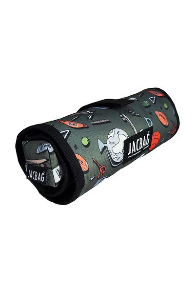 Jacbag Τσάντα μολυβιού College Senior Artistic Roll Organizer (Γκρι - Αγόρι/Ενήλικας)