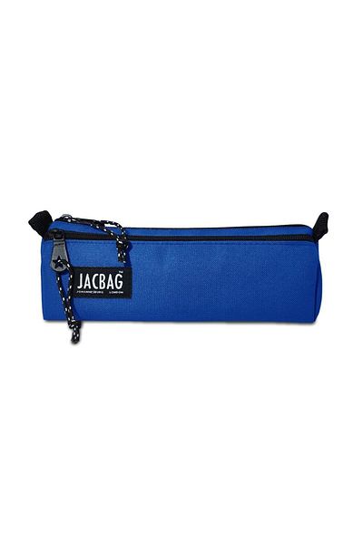 Jacbag Geantă pentru creion pentru băiat, cu două compartimente, triunghiulară, albastră