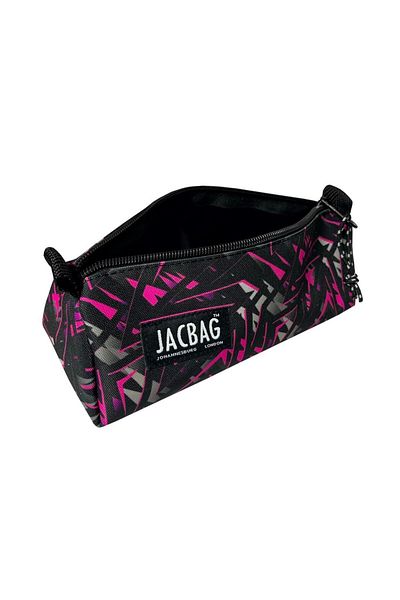 Jacbag Μολυβοθήκη Σχολείου και Γραφείου Ροζ Γεωμετρική Κορίτσια Τρίγωνο Μονόχωρο