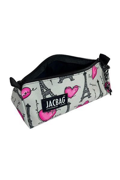Jacbag Μολυβοθήκη για σχολείο και γραφείο Paris Girl με μονόχωρο τρίγωνο
