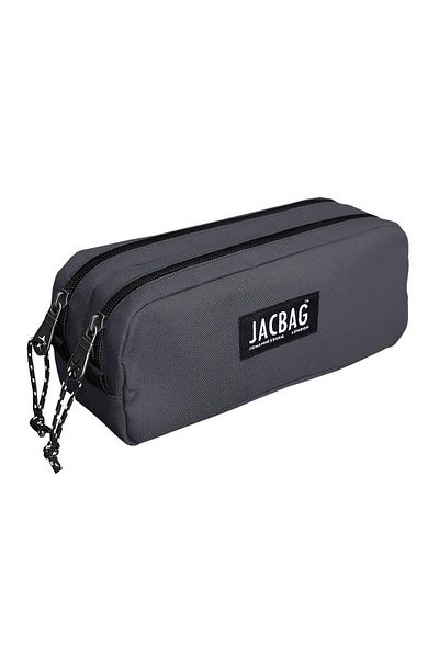 Jacbag Γκρι Σχολική τσάντα μολυβιού δύο ματιών - Αγόρι
