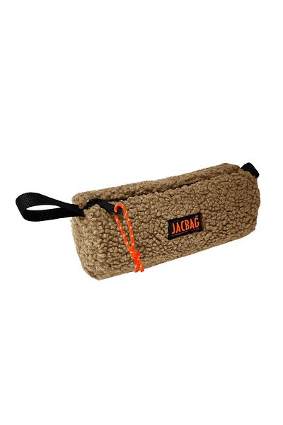 Jacbag Μπεζ Teddy βελούδινη τσάντα μολυβιού για κορίτσια - Πορτοκαλί