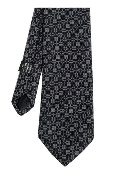 CROATE Black Soft Cotton Fabric Tie