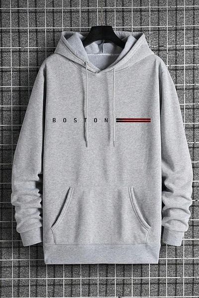 NO 601 Ανδρικό φούτερ Grimelange με κουκούλα Boston printed
