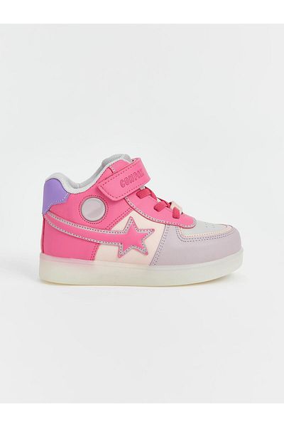 LC Waikiki Pantofi sport pentru fete Conpax cu șireturi mixte și velcro