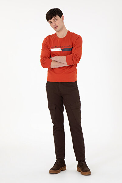 U.S. Polo Assn. Men's Brown Canvas Trousers 50291173 -Vr029