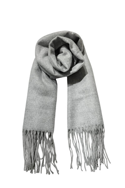 Cesicey Gri Ince Dokulu Yumoş Atkı(180*45)