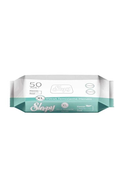 Sleepy Hasta Vucüt Temizleme Islak Mendil Havlu 50 Yaprak XL 6'lı