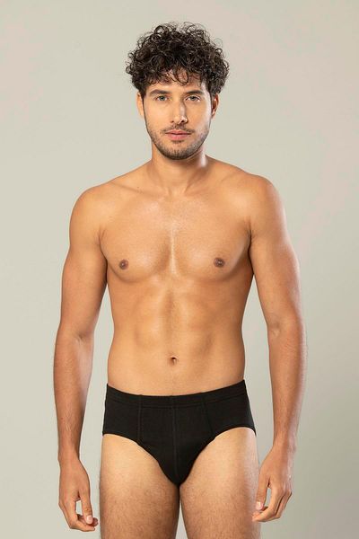 ERDEM İÇ GİYİM Erdem Μαύρο Χτενισμένο Βαμβακερό Slip 1300