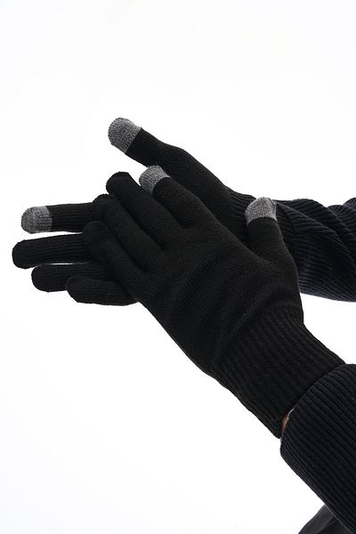TÜMHAN Glove Workshop Ανδρικά μαύρα γάντια με επίπεδη οθόνη αφής