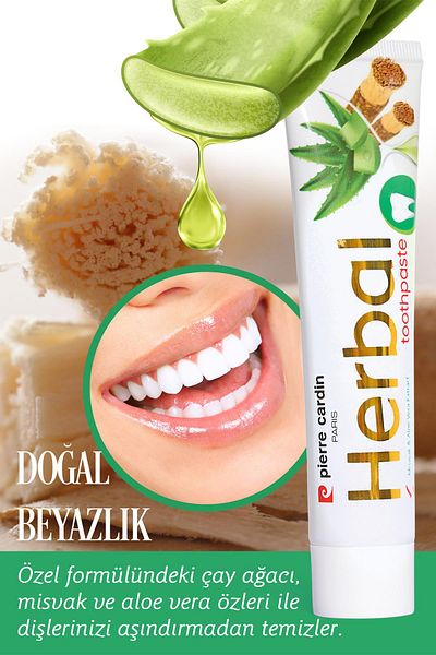 Pierre Cardin Aloe Vera & Miswac & Tea Tree Extract Herbal Toothpaste - 75 Ml