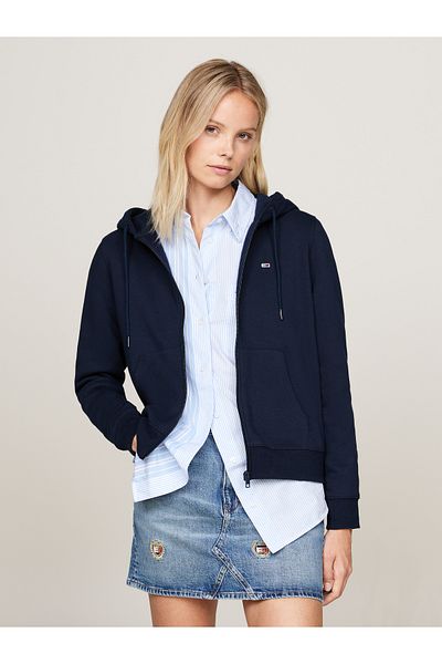 Tommy Hilfiger Tommy Hilfiger Blue Round Neck Full Sleeve Solid Sweatshirts