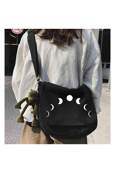 Touz Moda The Moon Black Messenger Bag