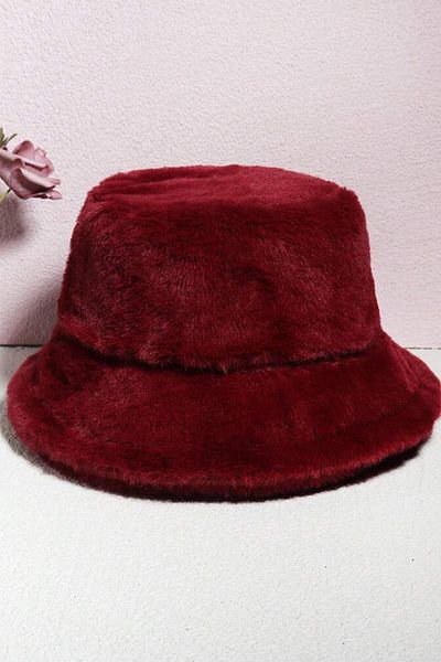 BAHELS Cherry Plush Soft Textured Bucket Hat