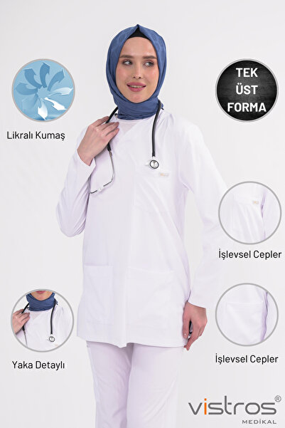 Vistros Medikal Tesettür Lüks Kaliteli Likralı Kadın Medikal Üniforma Doktor ...
