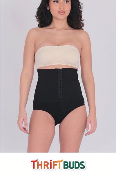Thriftbuds One Size Slimming Body Firming Non-Slip Zipper High Recovery Waist Slip Corset with Agraft