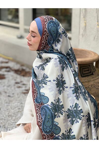 Modakaşmir Rumi Spring Pattern Silky Shawl