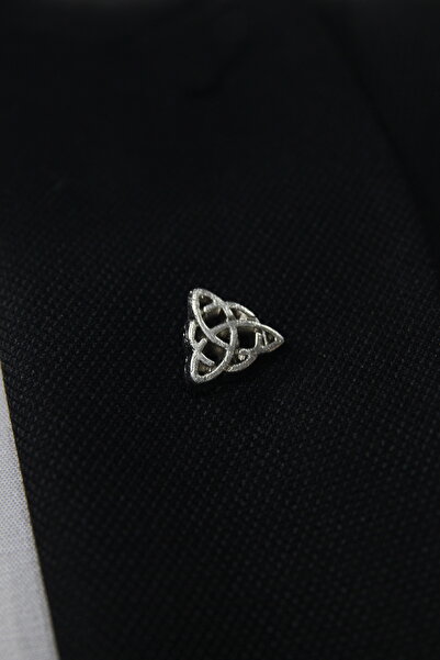 Elegante Cravatte Üçgen Şeklinde  Motifli Ceket Yaka İğnesi Rozet Broş