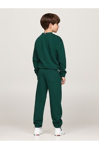 Tommy Hilfiger Green Solid Unisex Sweatpants