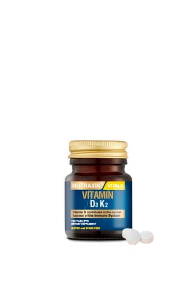Nutraxin D3k2 120 Tablet - 1000 Iu D3 Vitamini, 25 Mcg K2 Vitamini