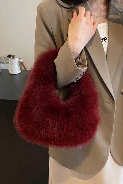 BAHELS Imported Cherry Vip Fur Plush Bag