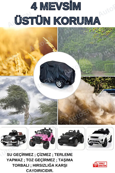 AutoEN Akülü Araba Brandası Su Geçirmez SİYAH