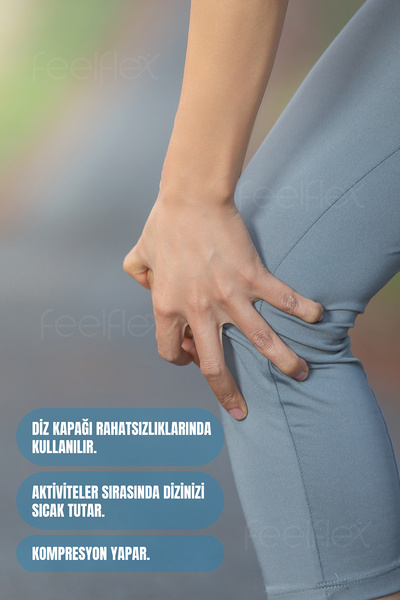 Feelflex Yün Dizlik Içlik (1 ADET) Diz Eklem Ağrısı Kronik Ağrıları Kiraçlenme
